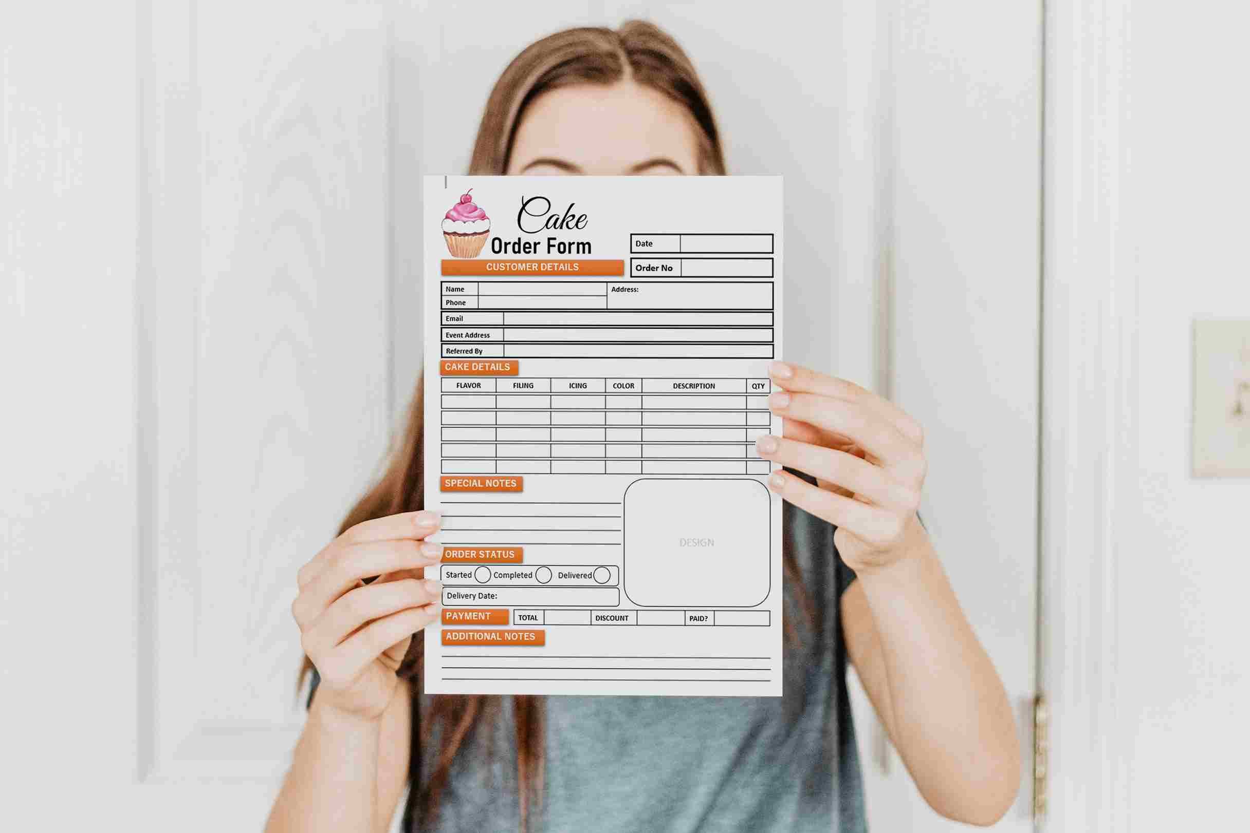Cake Order Form Sheet 